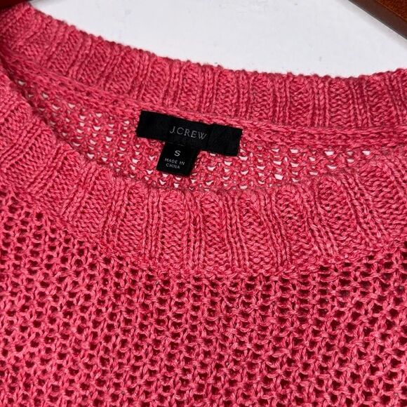 J. Crew Linen Crewneck Knit Pullover Sweater Womens Size Small - Picture 4 of 7